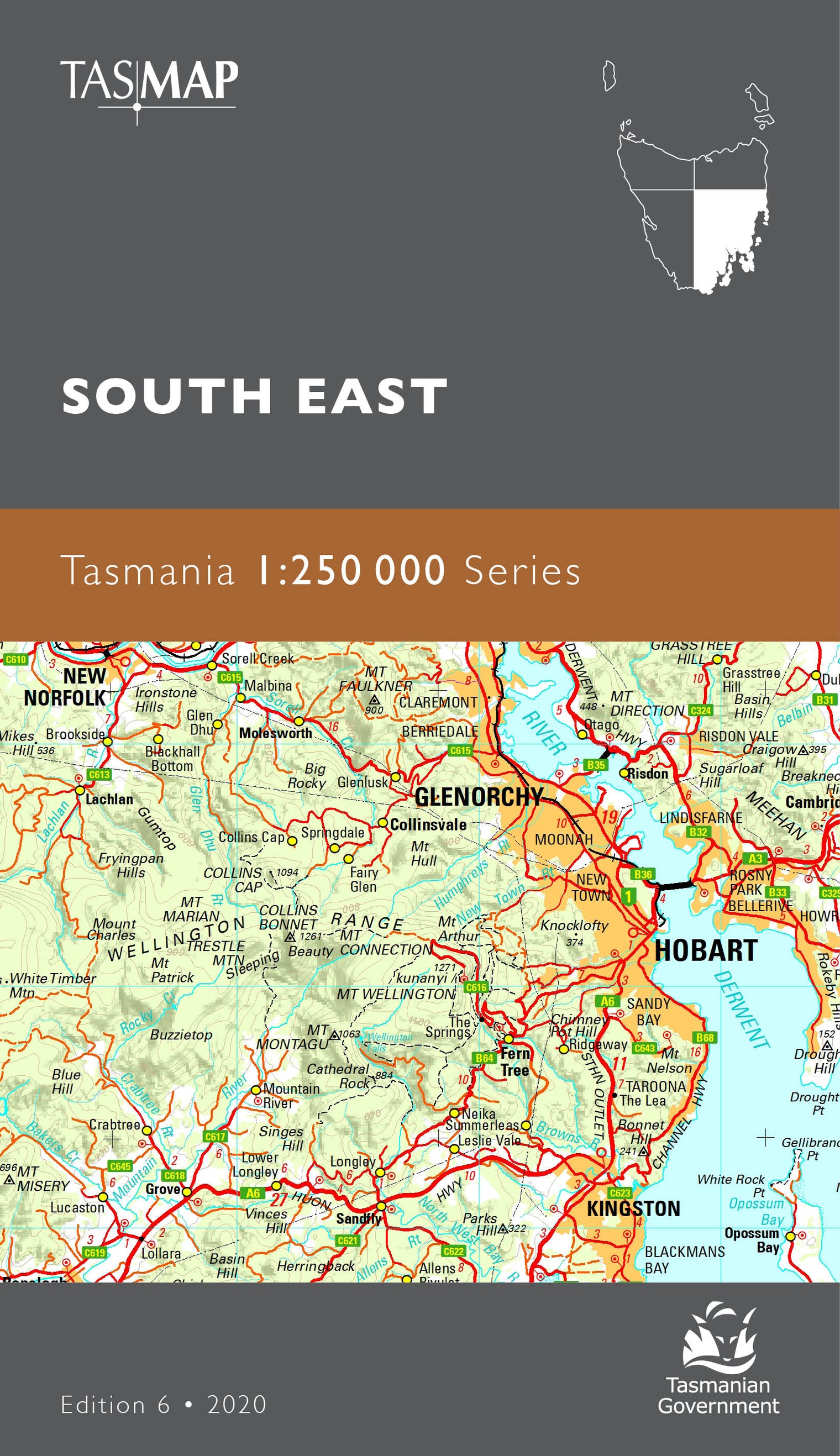 Cover of South East 1:250 000 map