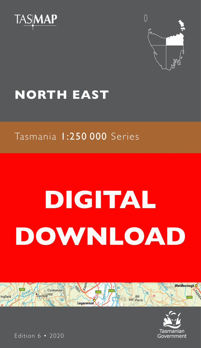 Cover of digital North East 1:250 000 map