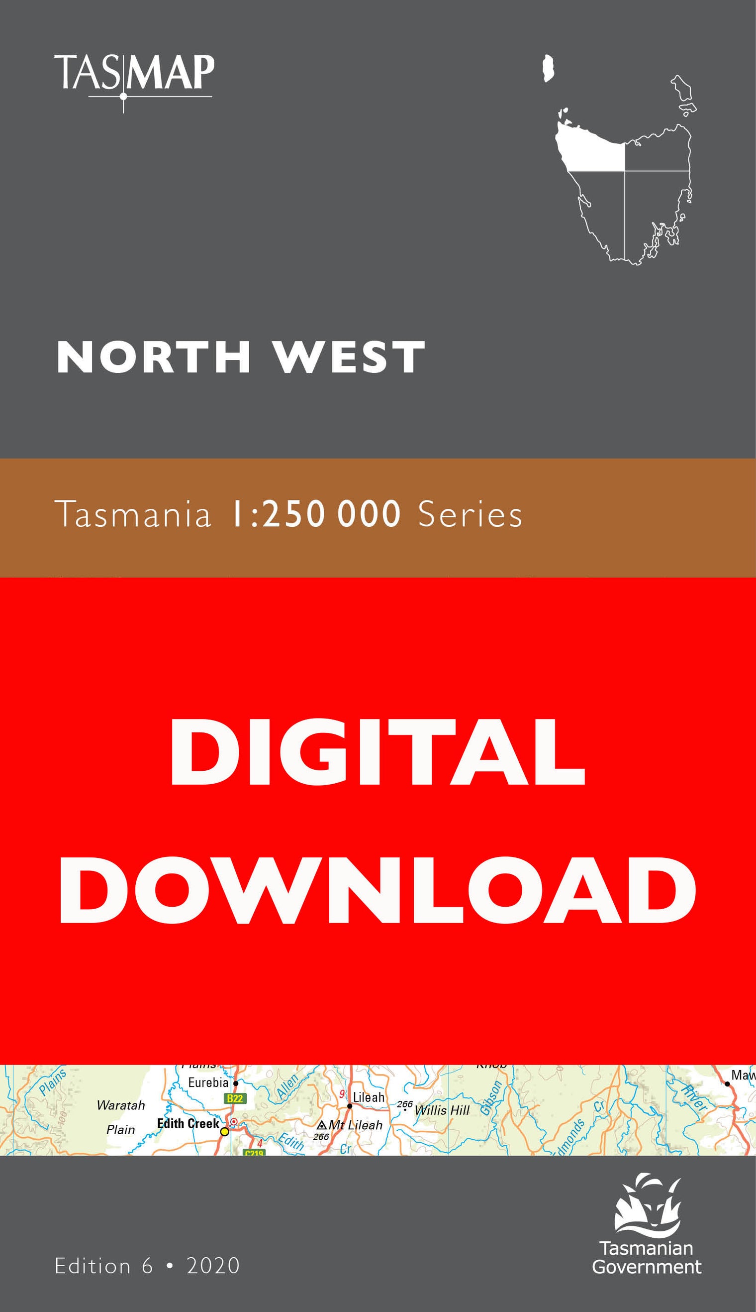 Cover of digital North West 1:250 000 map
