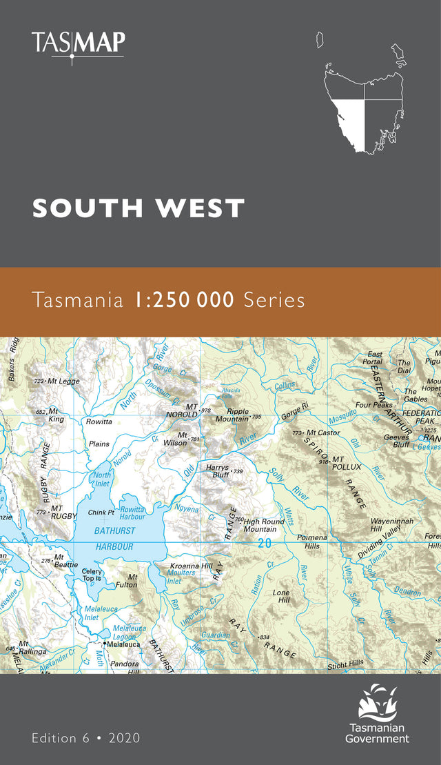 Cover of South West 1:250 000 map