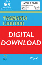 Cover of digital Arthur River 1:100 000 Series map
