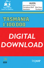 Cover of digital Huon 1:100 000 Series map