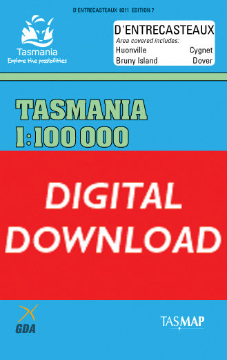 Cover of digital D'entrecasteaux 1:100 000 Series map