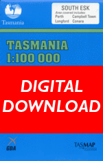 Cover of digital South Esk 1:100 000 Series map
