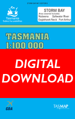 Cover of digital Storm Bay 1:100 000 Series map