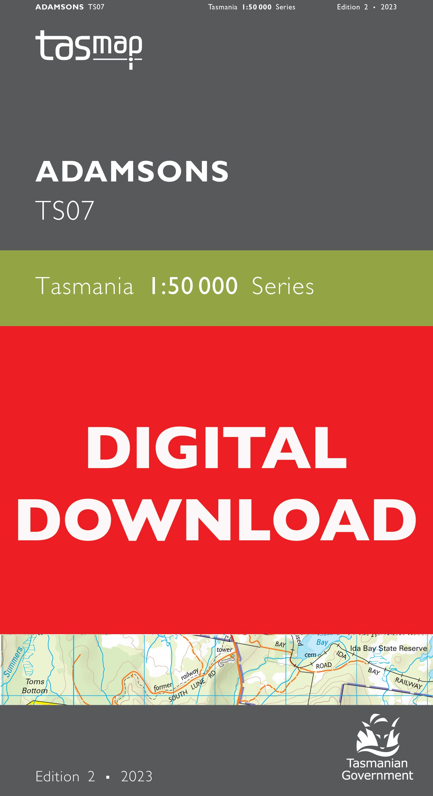 Cover of digital Adamsons TS07 1:50 000 map