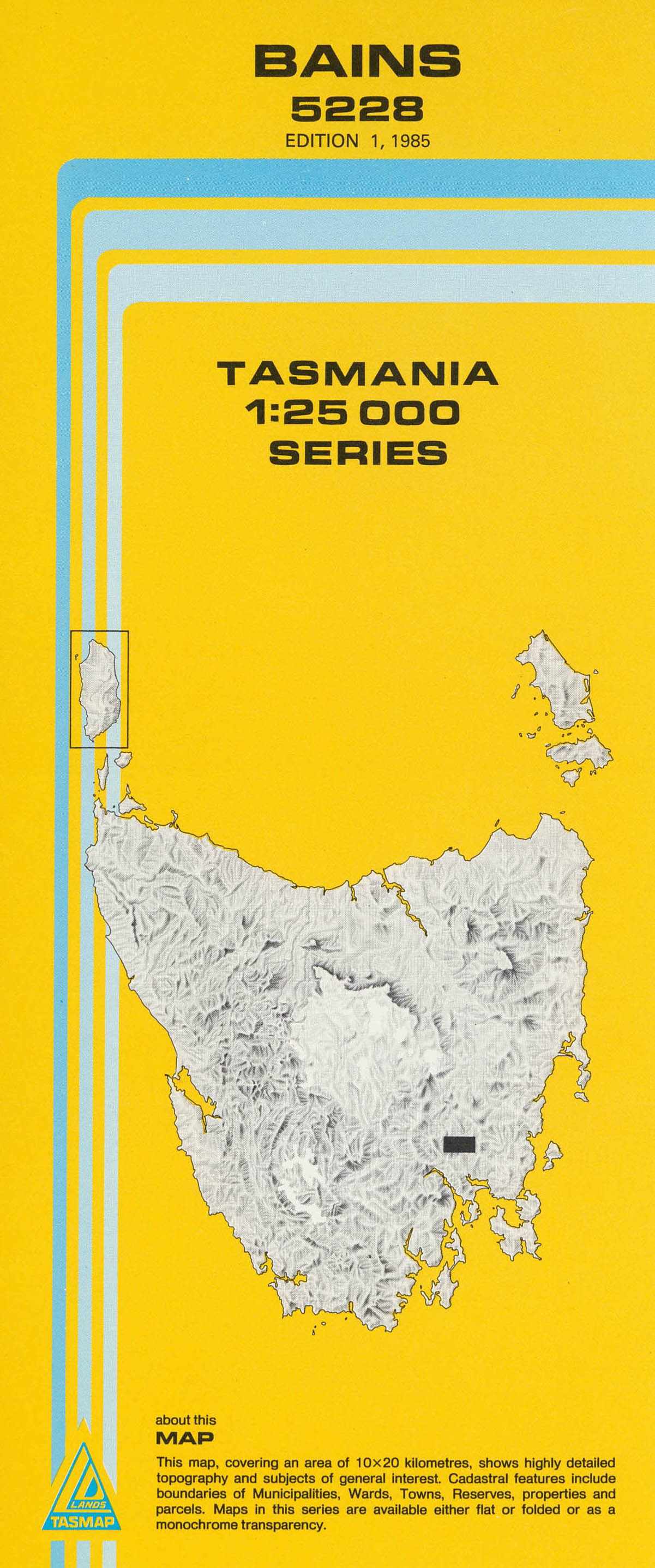 Bains 1:25000 Topographic/Cadastral Map