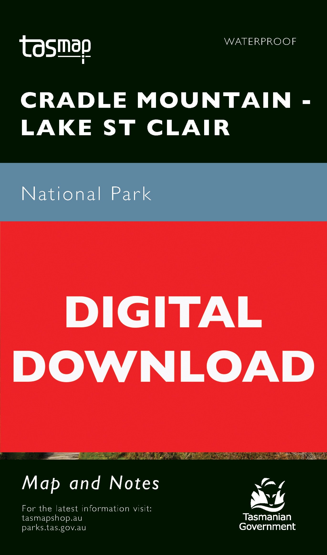 Cover of digital Cradle Mountain - Lake St Clair Day Walk map