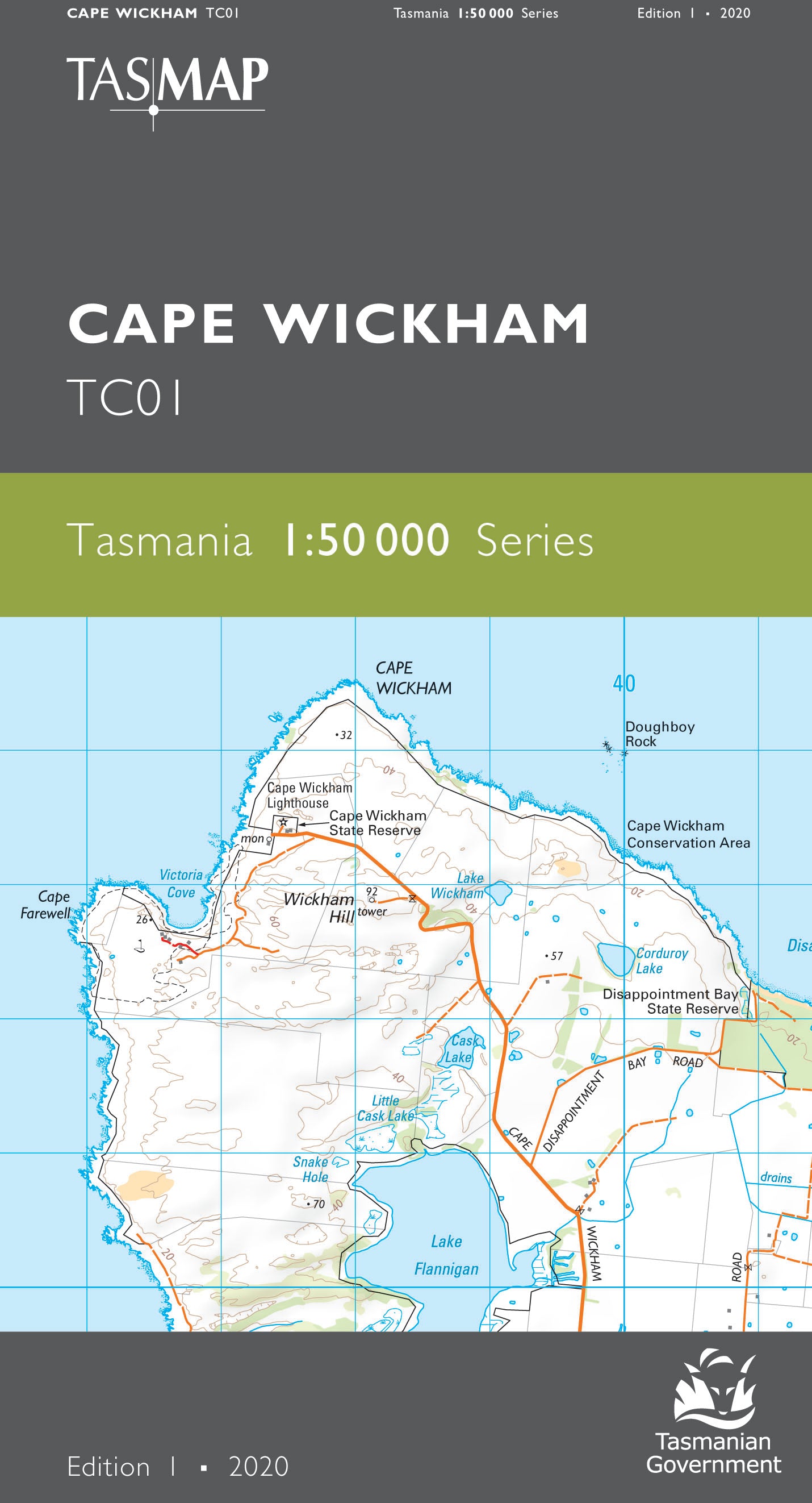 Cover of Cape Wickham TC01 1:50 000 Series map