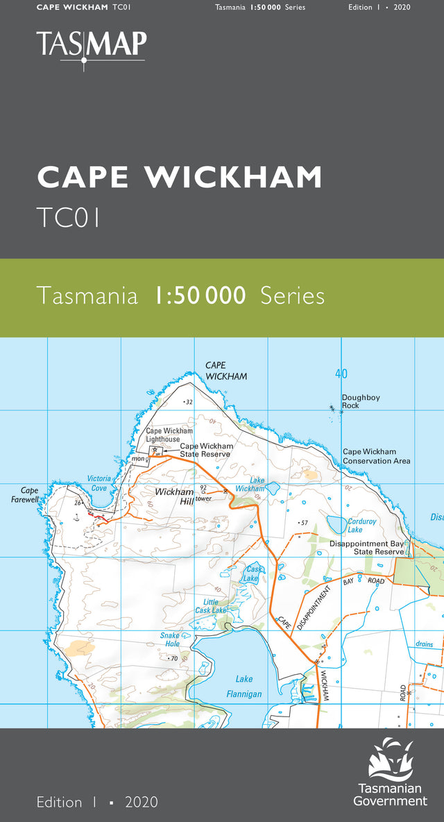 Cover of Cape Wickham TC01 1:50 000 Series map