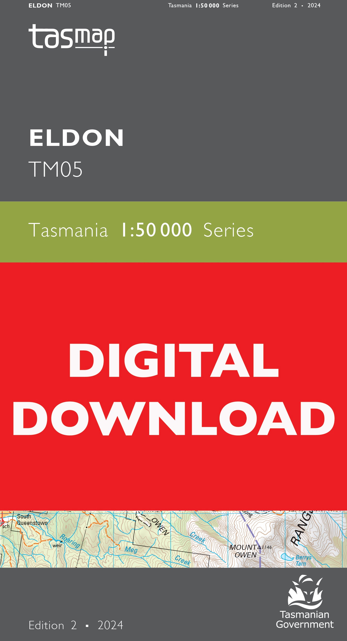 Cover of digital Eldon TM05 1:50 000 Series map