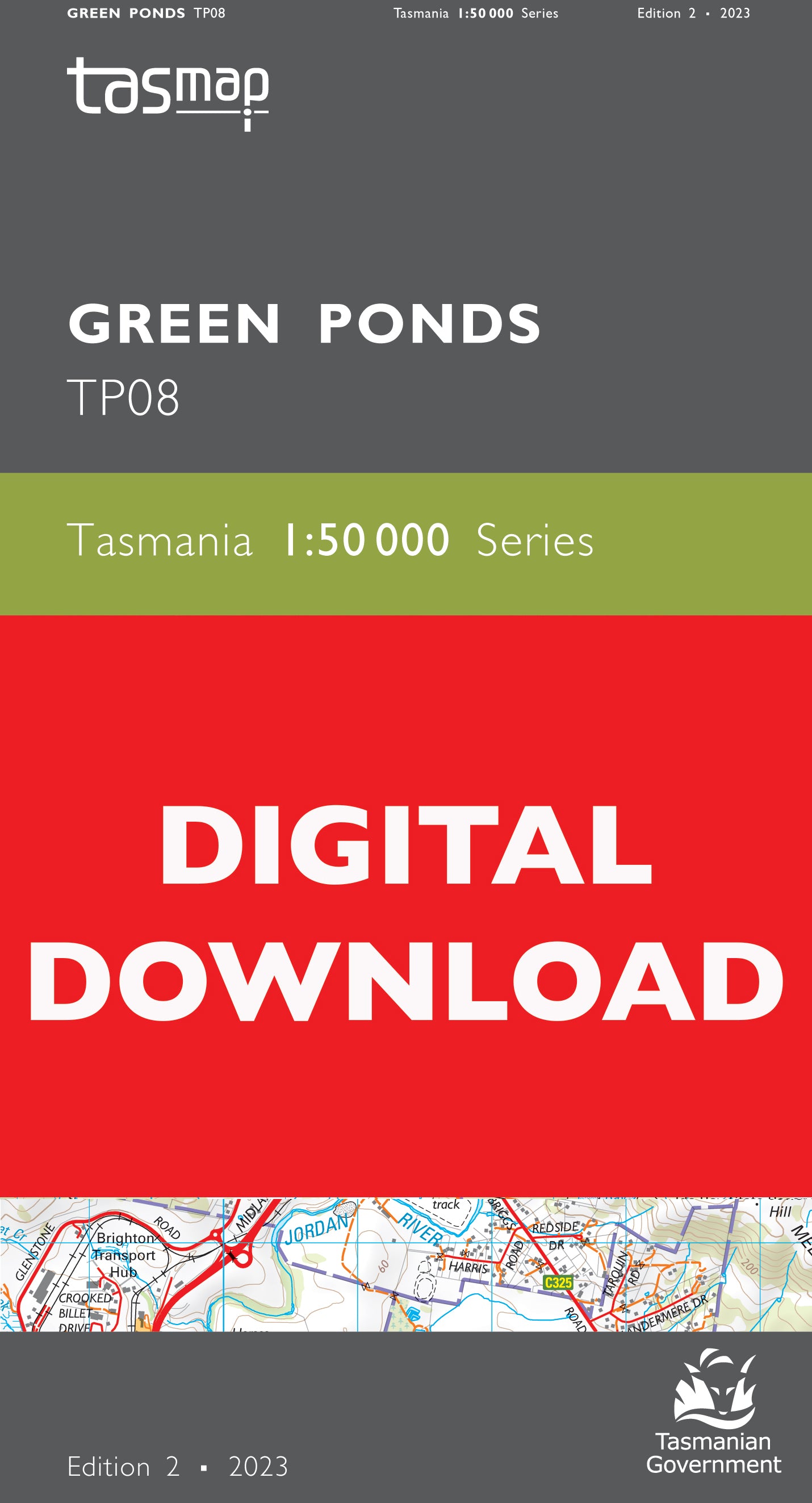 Cover of digital Green Ponds TP08 1:50 000 Series map