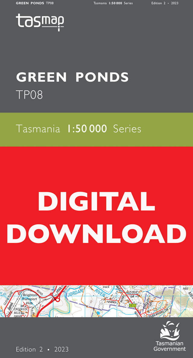 Cover of digital Green Ponds TP08 1:50 000 Series map