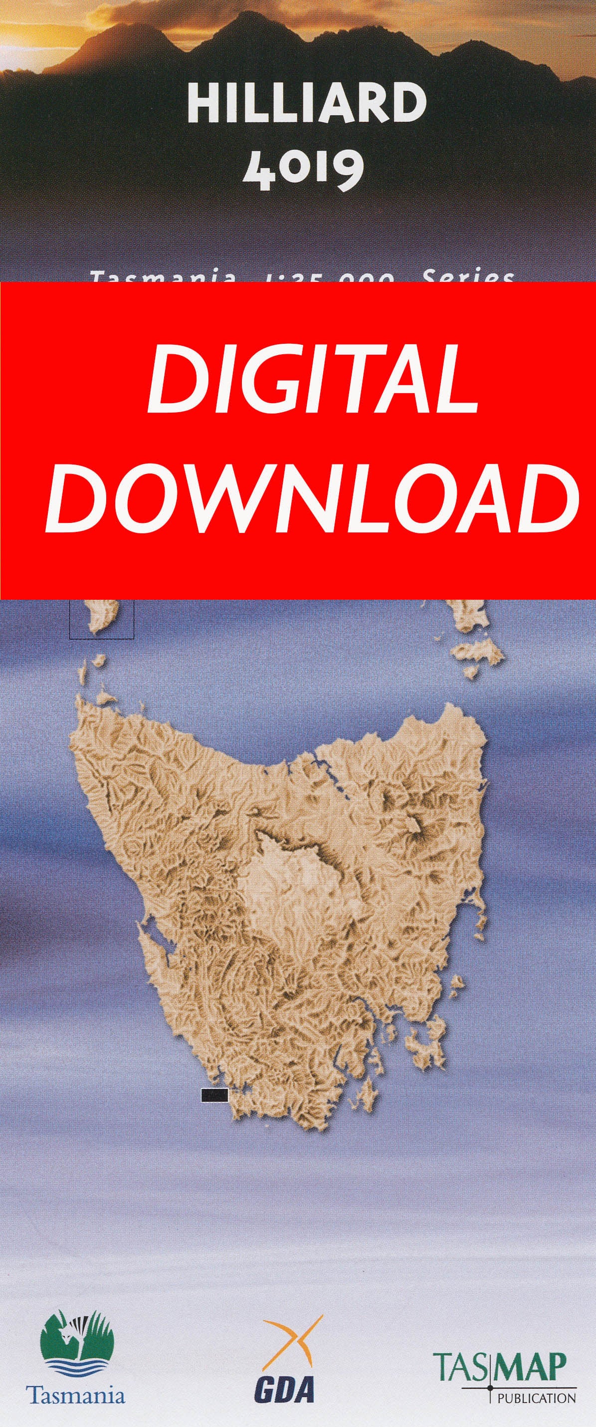 Cover of digital Hilliard 4019 1:25 000 map