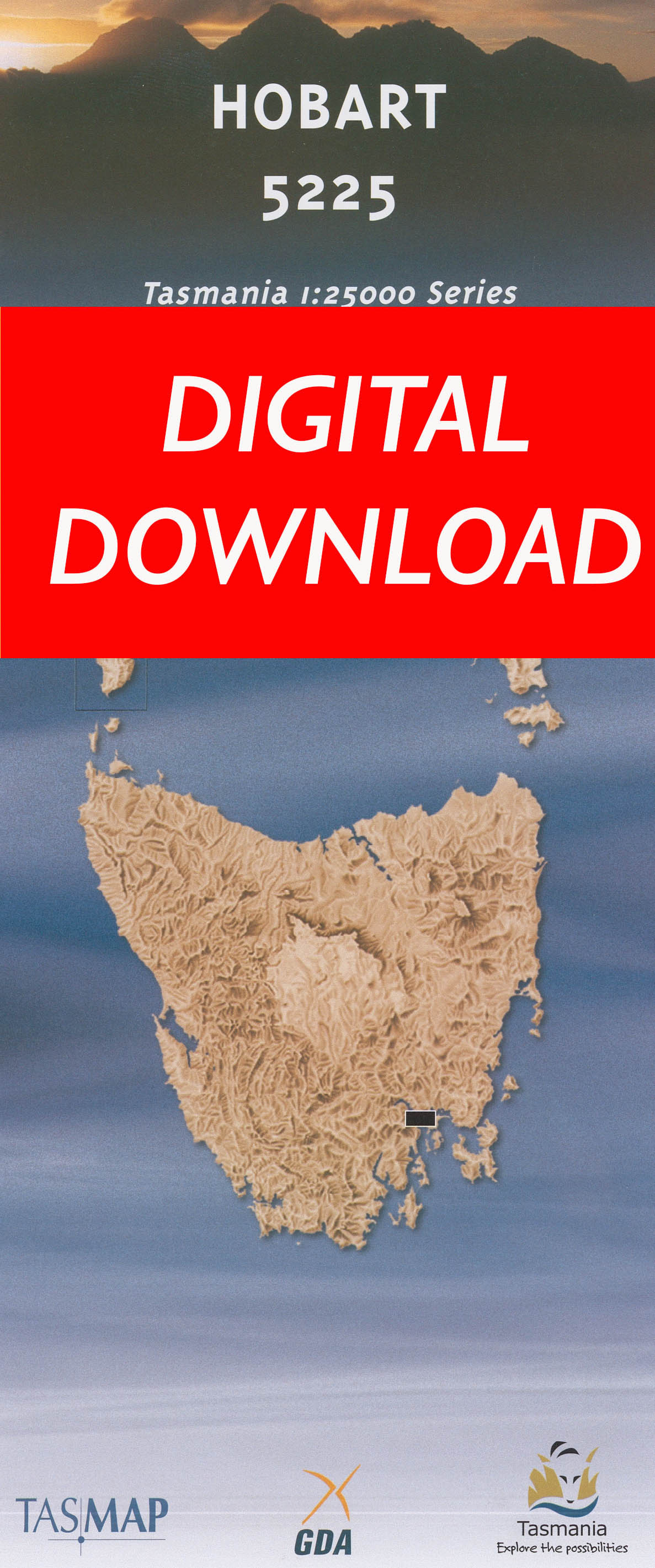 Cover of digital Hobart 5225 1:25 000 map
