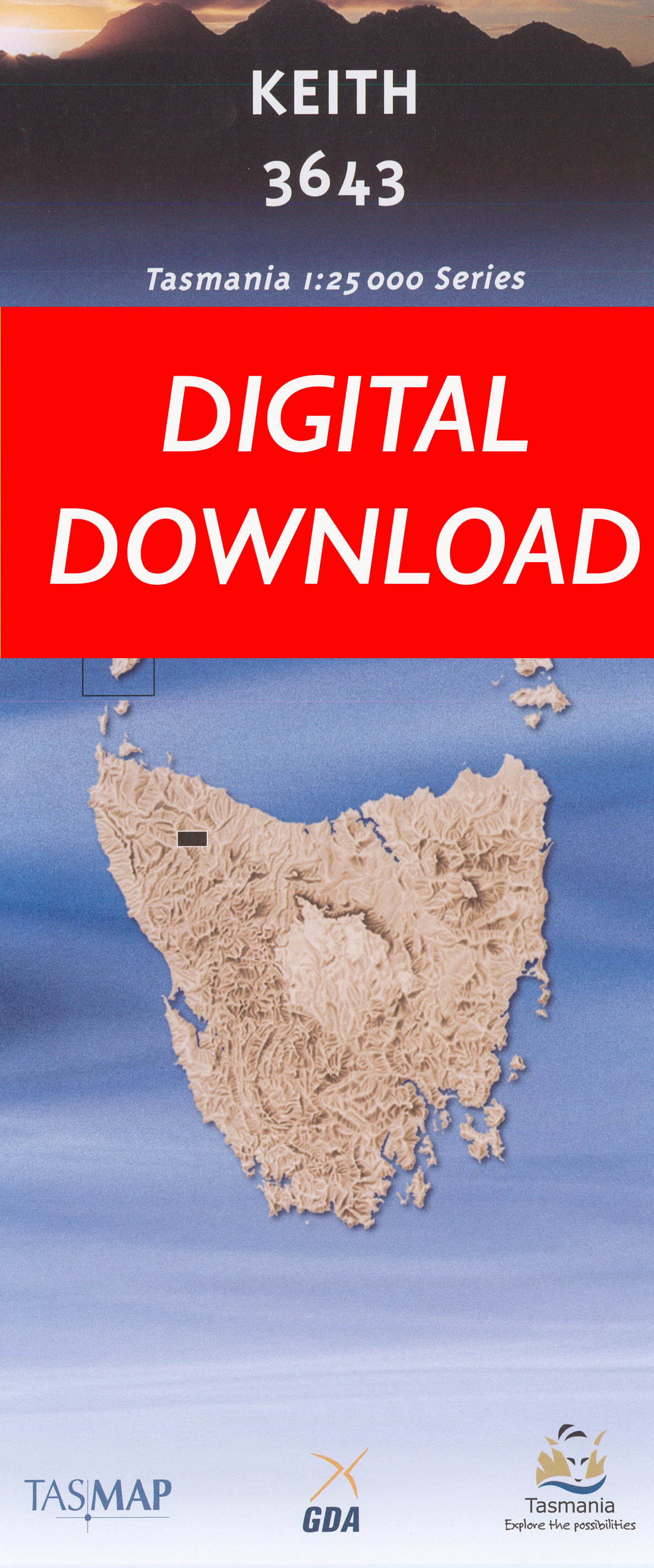 Cover of digital Keith 3643 1:25 000 map