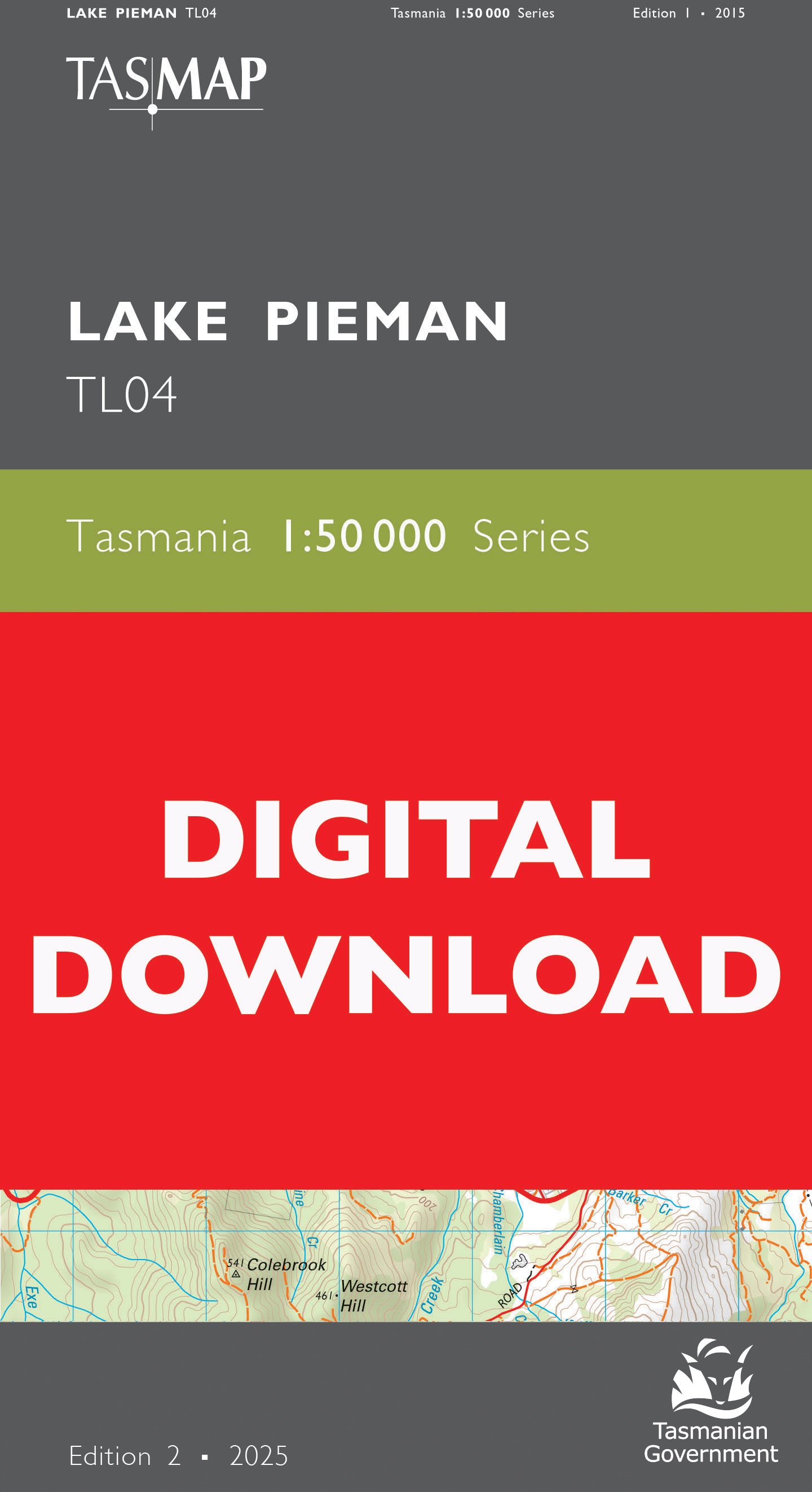 Lake Pieman 1:50000 Topographic Map