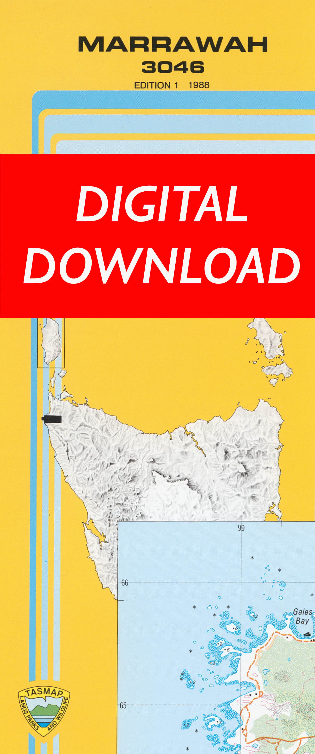 Cover of digital Marrawah 3046 1:25 000 map