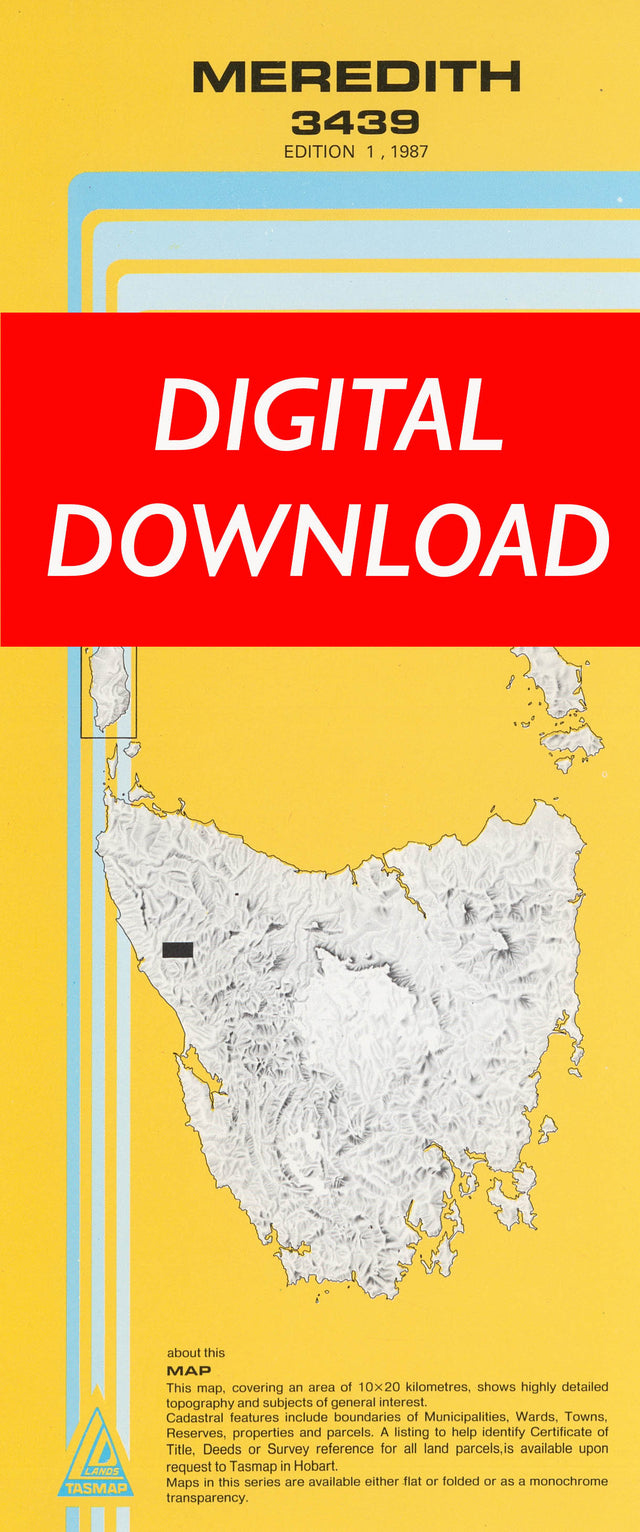 Cover of digital Meredith 3439 1:25 000 map