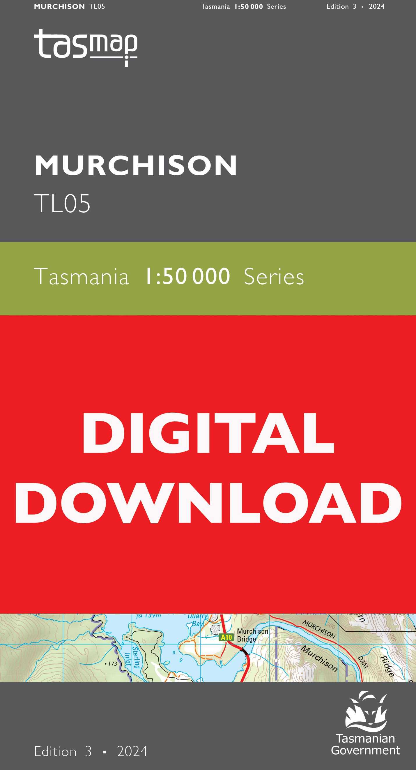 Cover of digital Murchison TL05 1:50 000 Series map