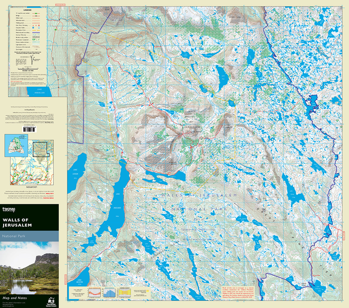 Walls of Jerusalem National Park Walk Map and Notes thumbnail