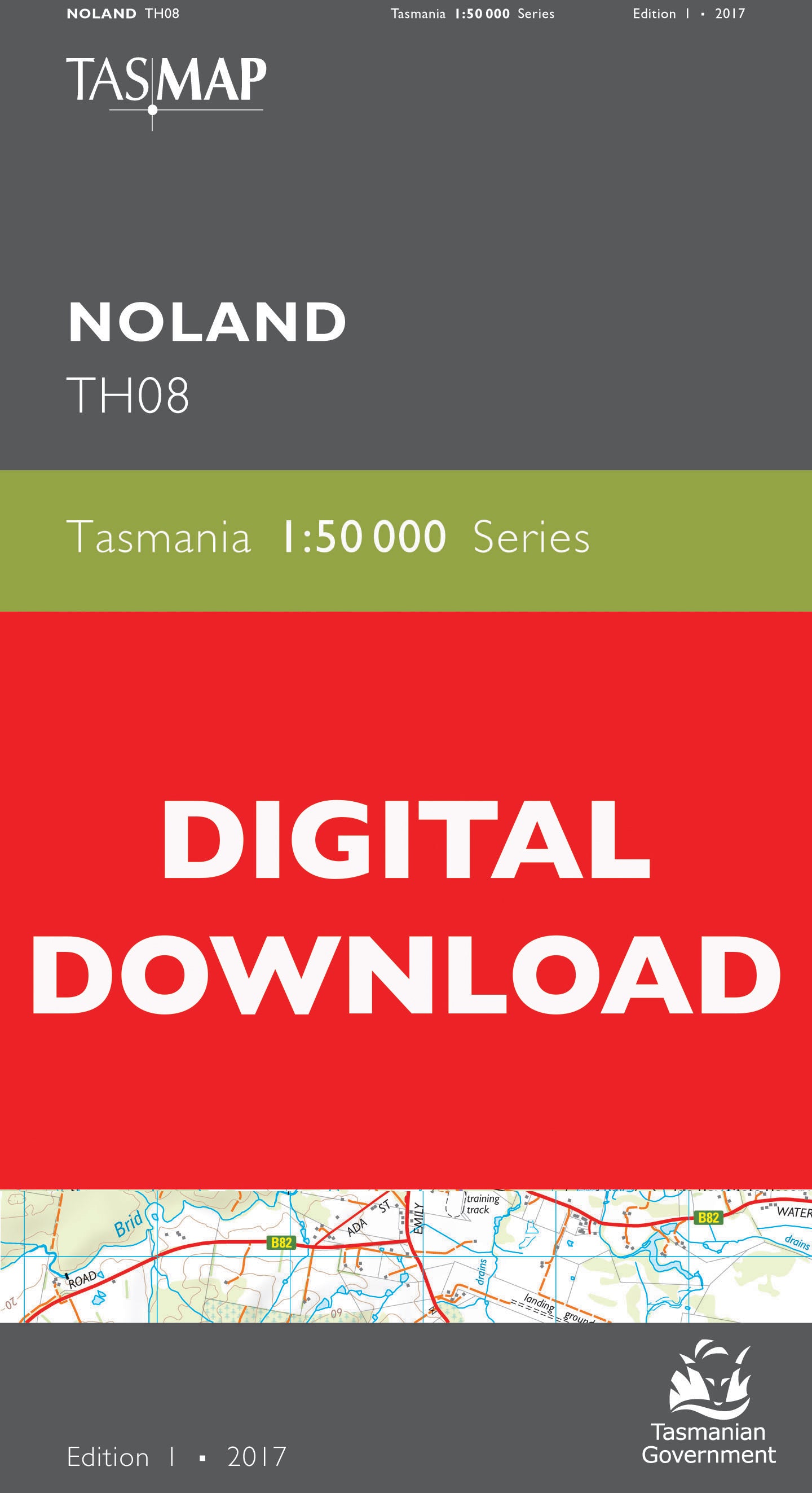 Cover of digital Noland TH08 1:50 000 Series map