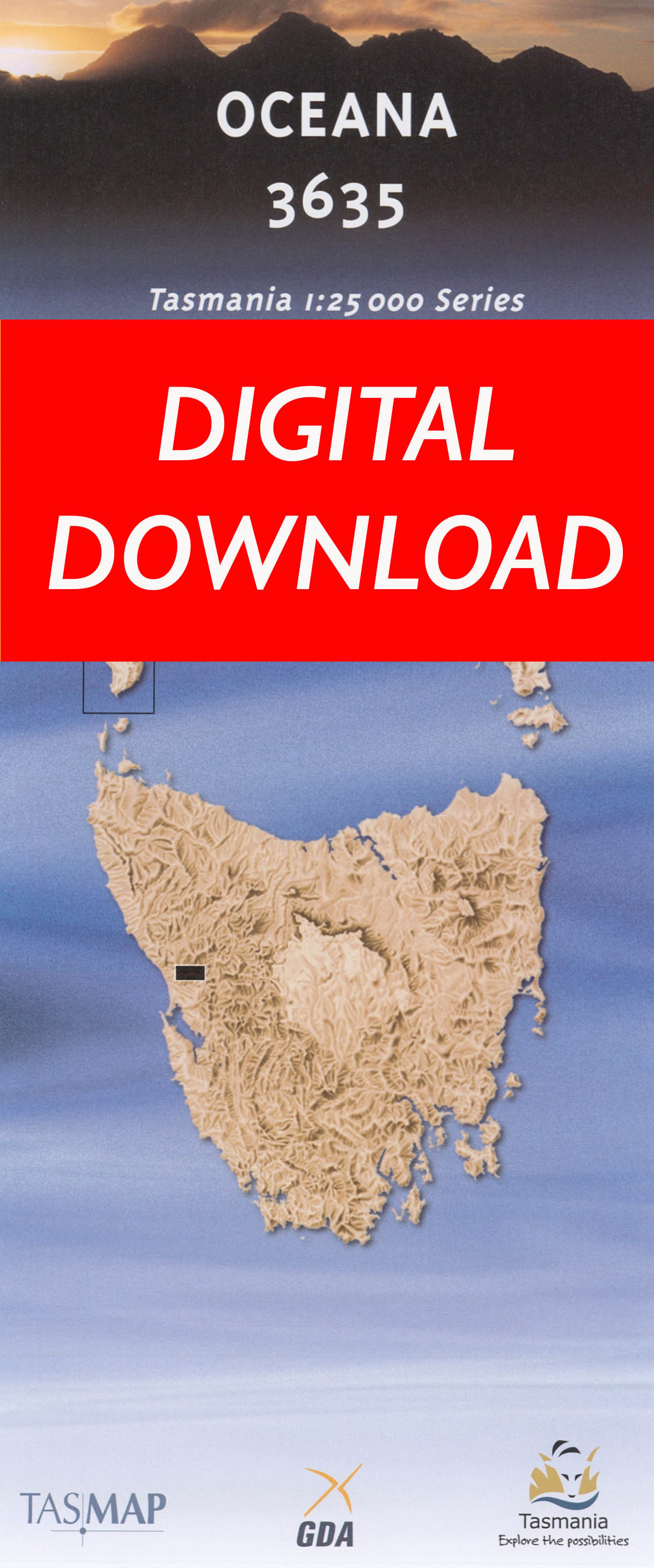 Cover of digital Oceana 3635 1:25 000 map