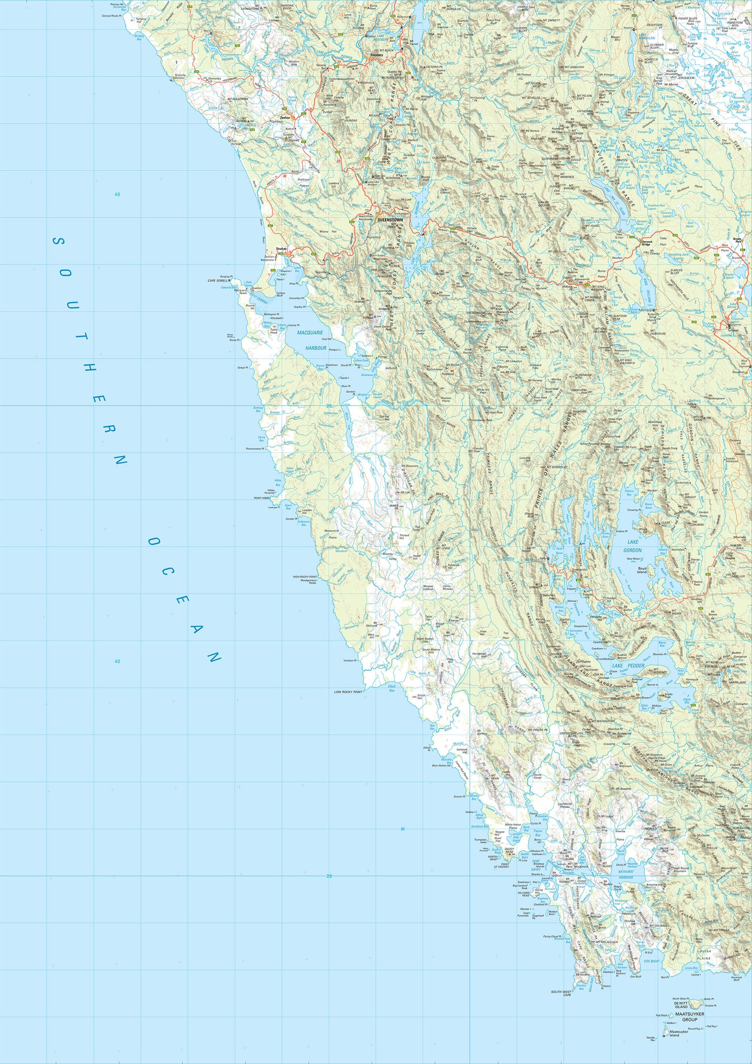 Thumbnail of South West 1:250 000 map