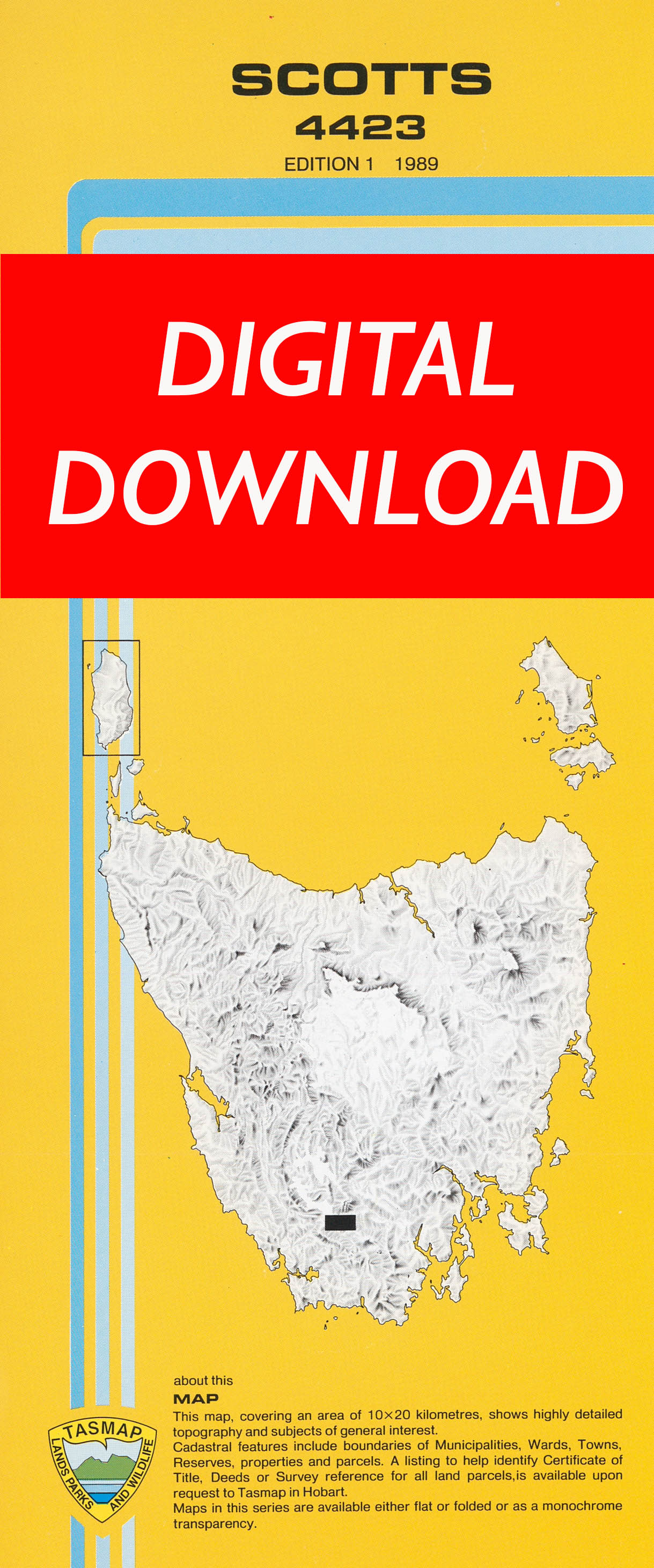 Cover of digital Scotts 4423 1:25 000 map