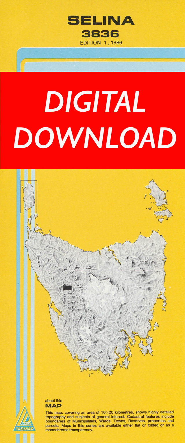 Cover of digital Selina 3836 1:25 000 map
