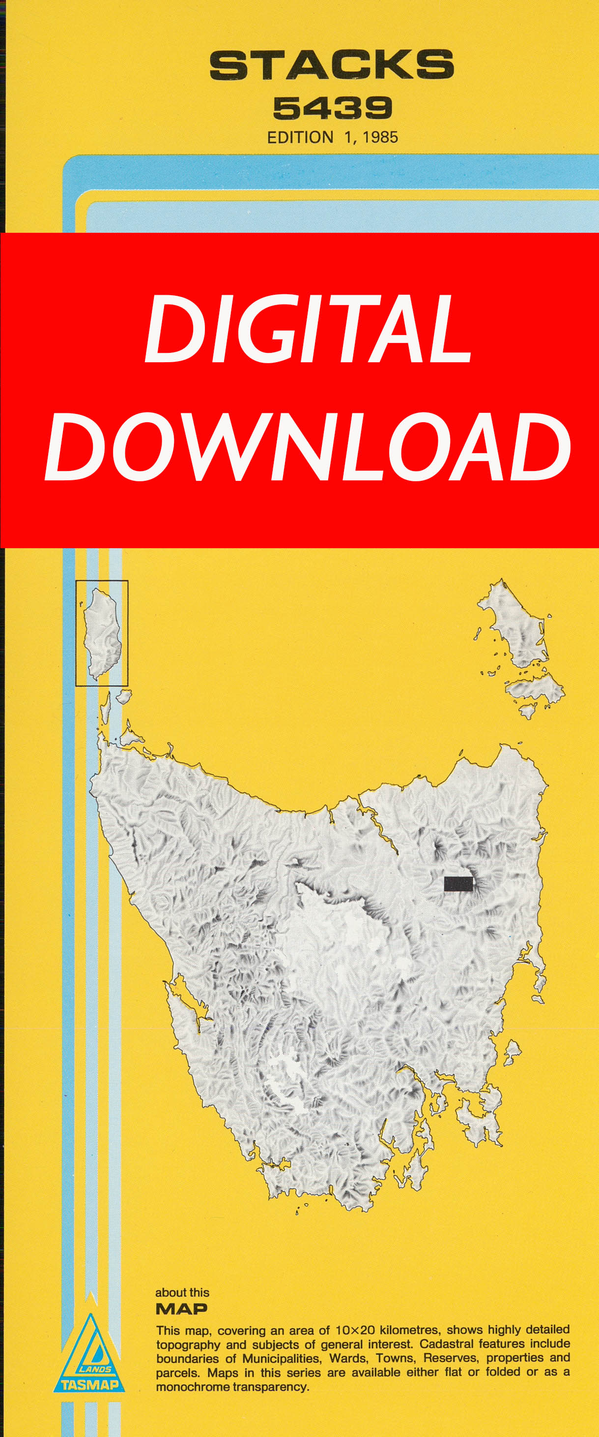 Cover of digital Stacks 5439 1:25 000 map