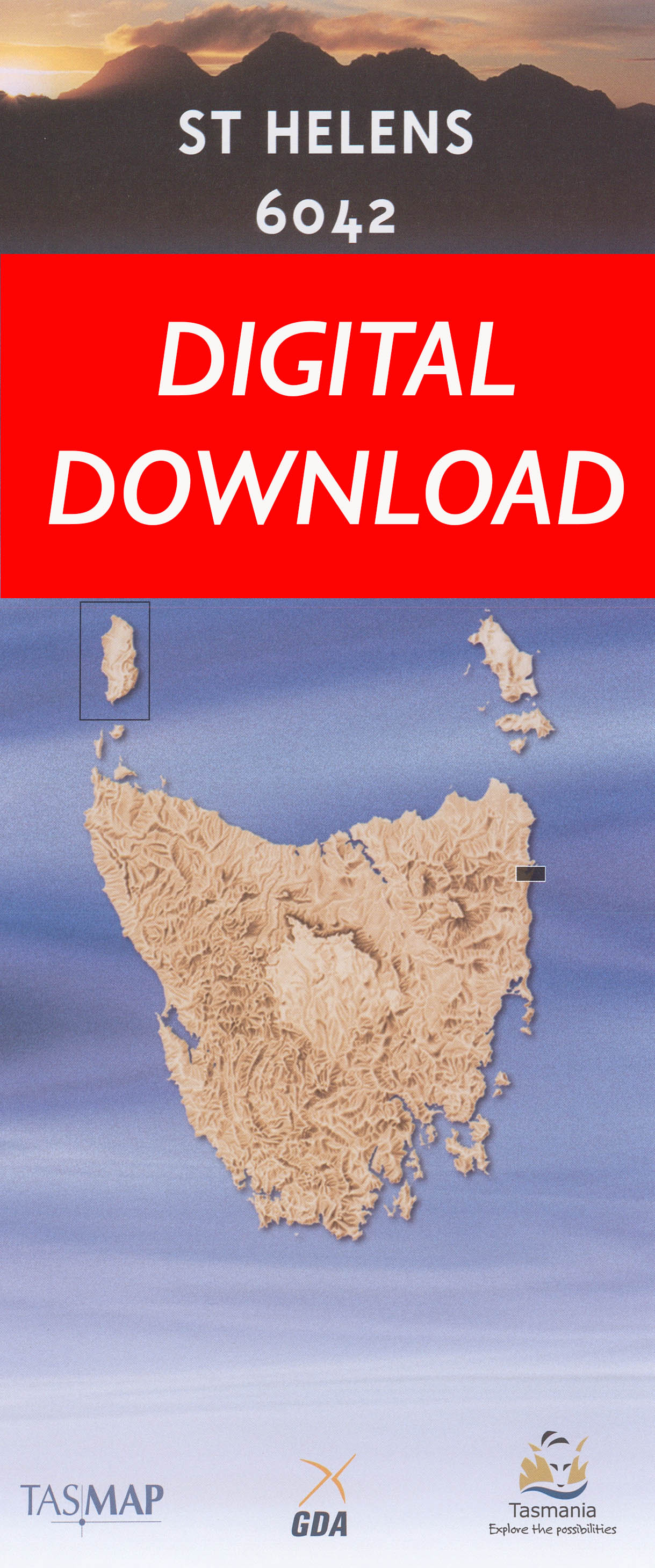 Cover of digital St Helens 6042 1:25 000 map