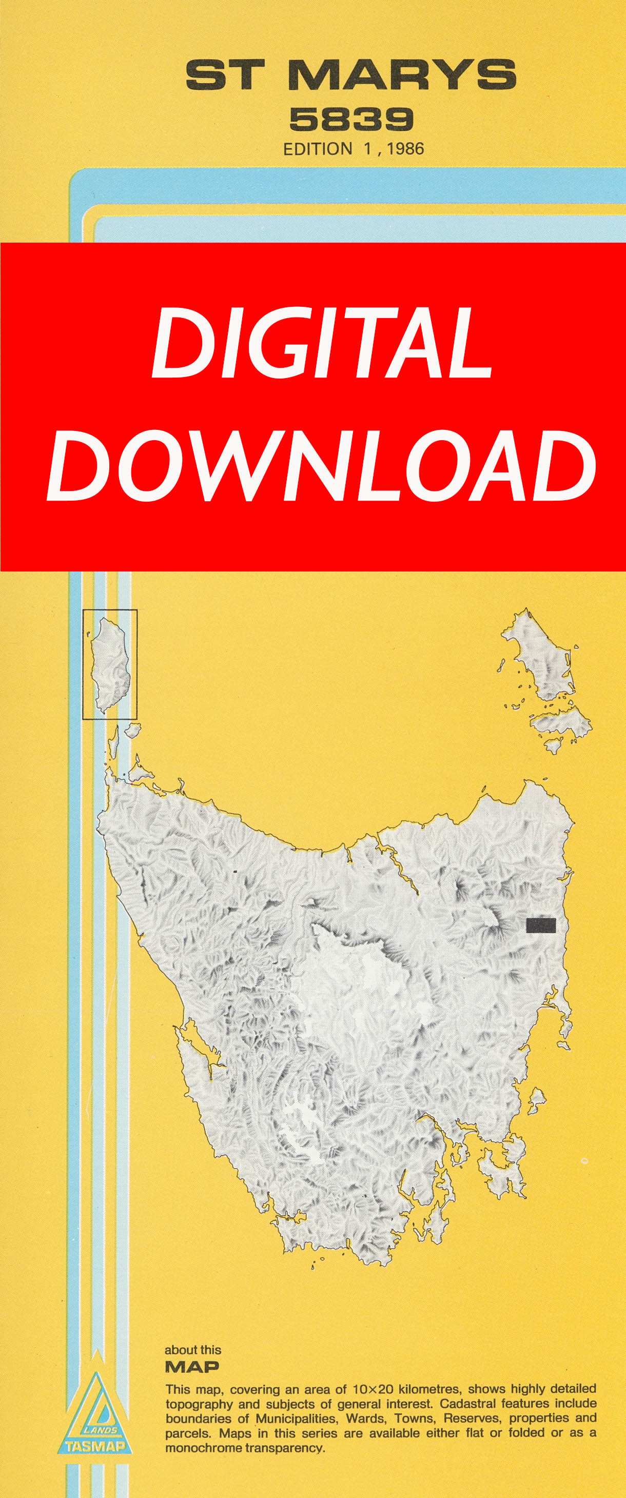 Cover of digital St Marys 5839 1:25 000 map