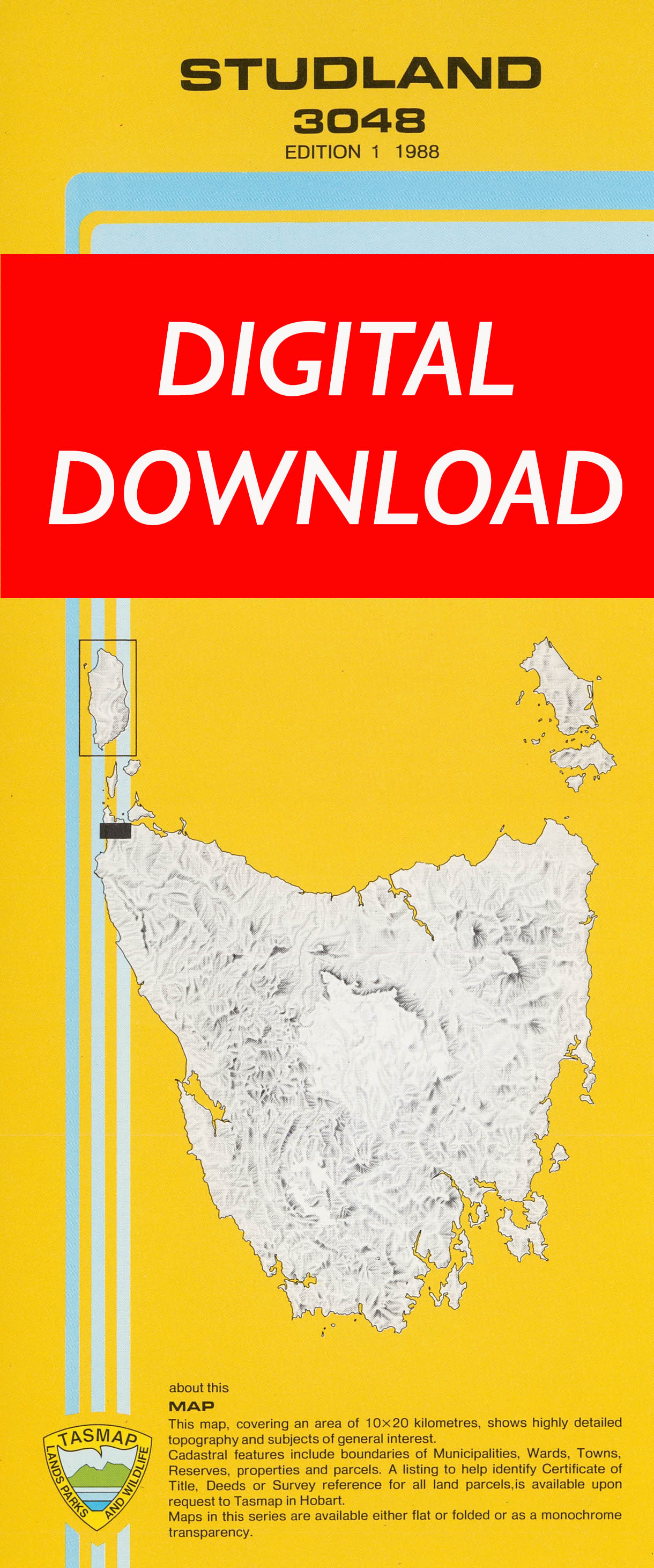 Cover of digital Studland 3048 1:25 000 map