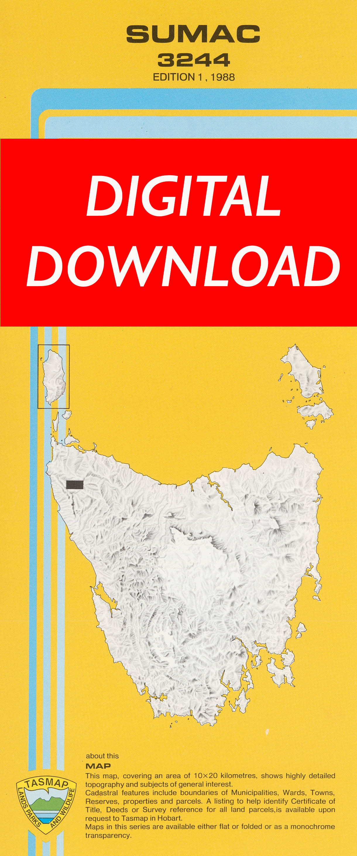 Cover of digital Sumac 3244 1:25 000 map