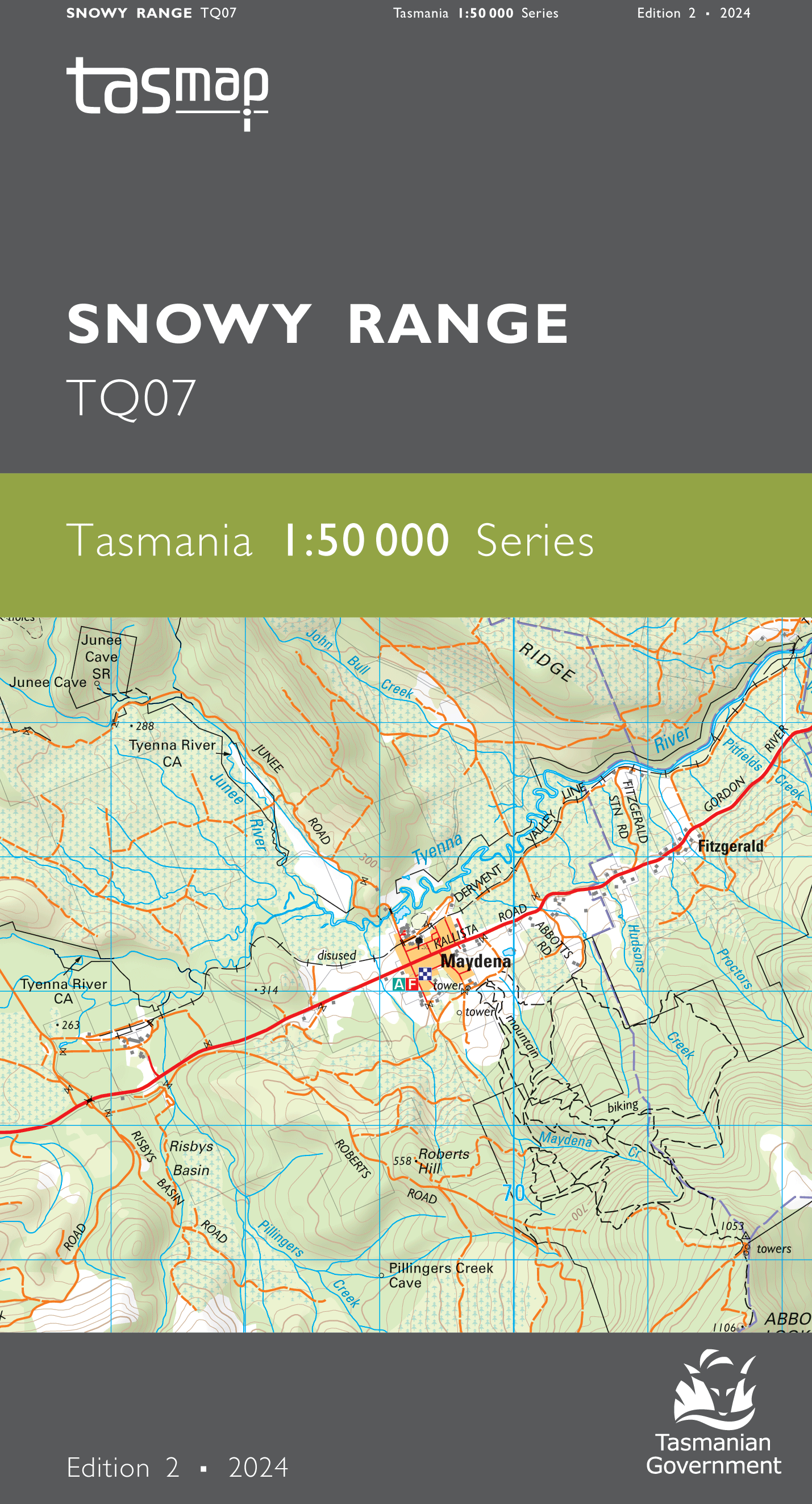 Cover of Snowy Range TQ07 1:50 000 Series map