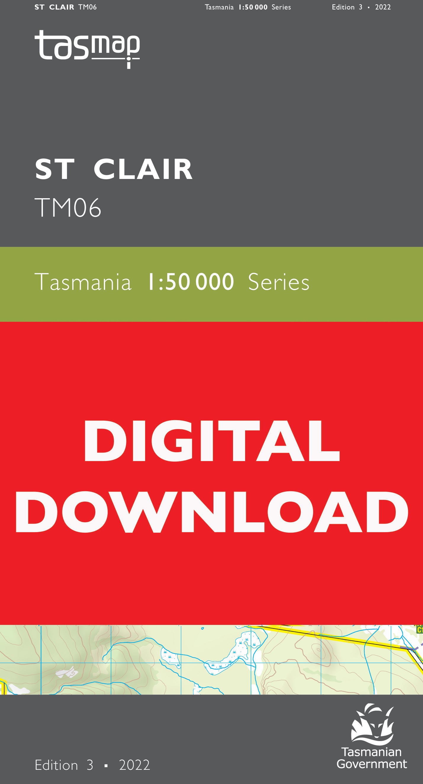 Cover of digital St Clair TM06 1:50 000 Series map