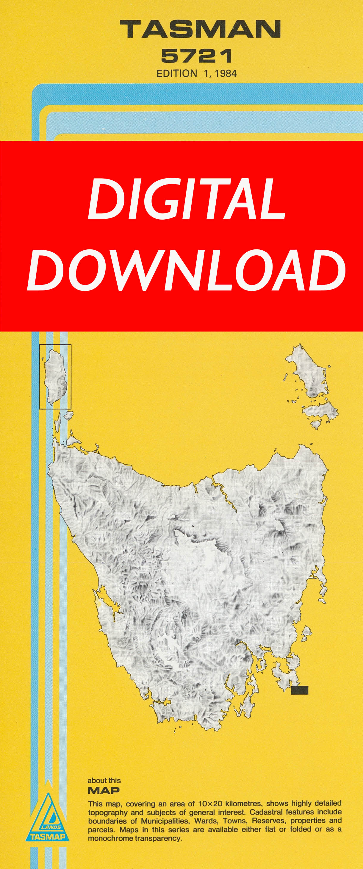 Cover of digital Tasman 5721 1:25 000 map