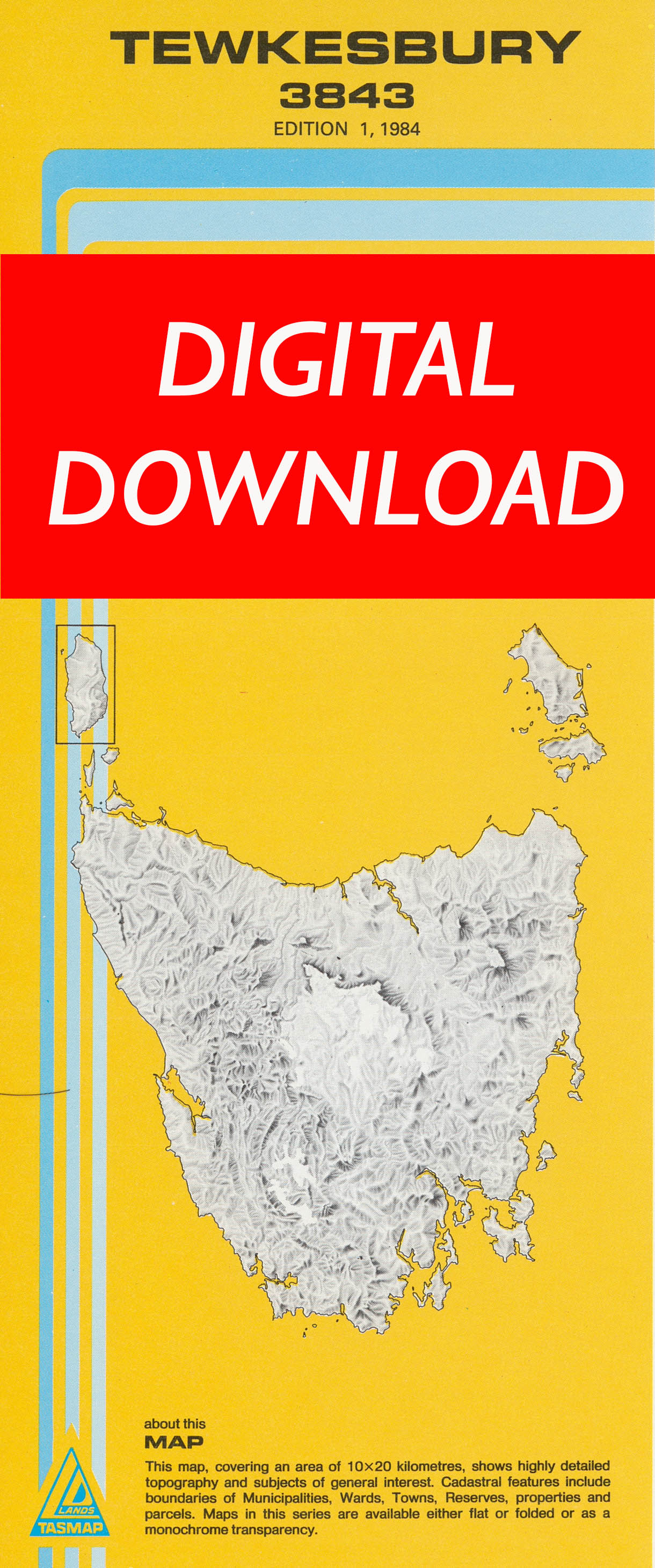 Cover of digital Tewkesbury 3843 1:25 000 map