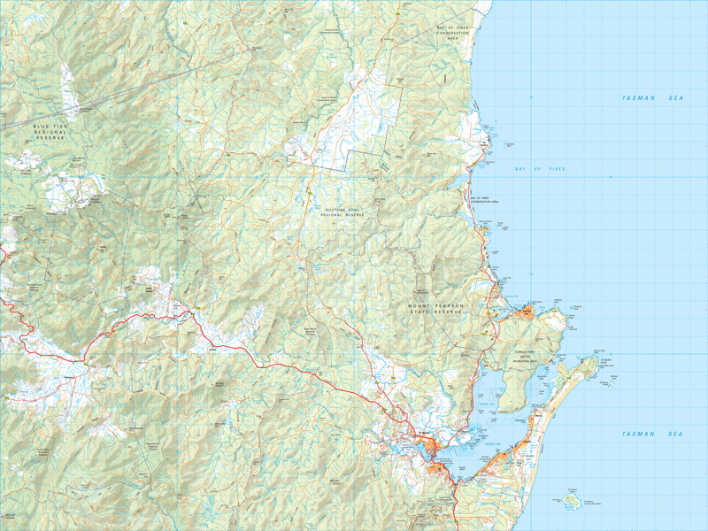 Thumbnail of Bay of Fires TJ10 1:50 000 Series map