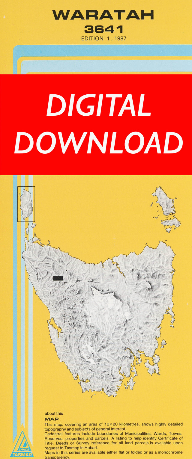 Cover of digital Waratah 3641 1:25 000 map