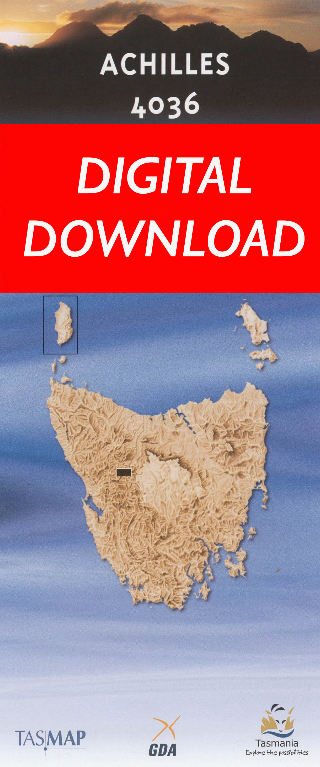 Cover of digital Achilles 4036 1:25 000 map