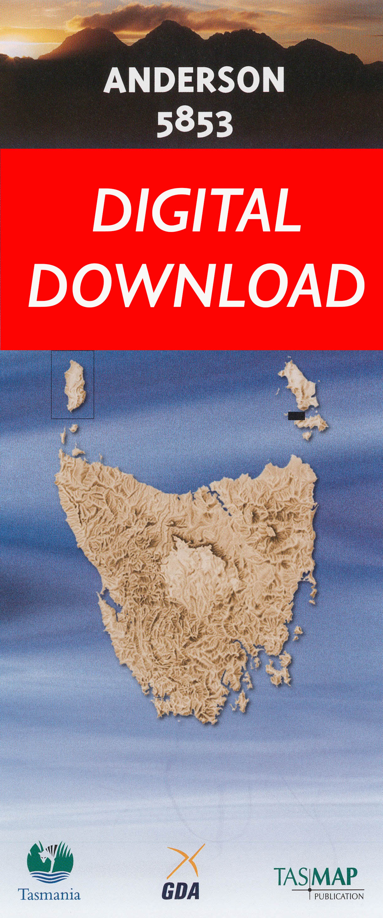 Cover of digital Anderson 5853 1:25 000 map