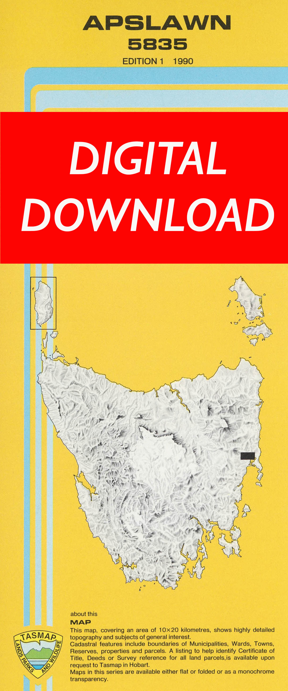 Cover of digital Apslawn 5835 1:25 000 map