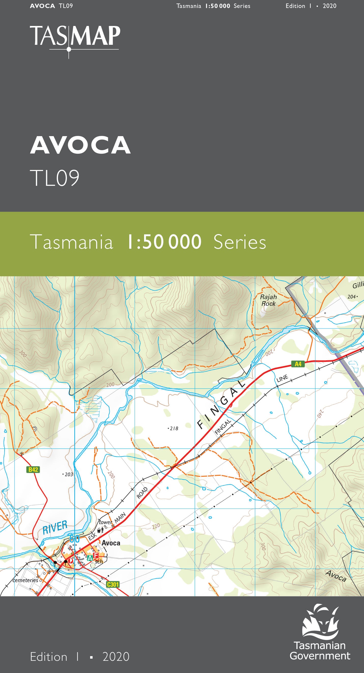 Cover of Avoca TL09 1:50 000 Series map
