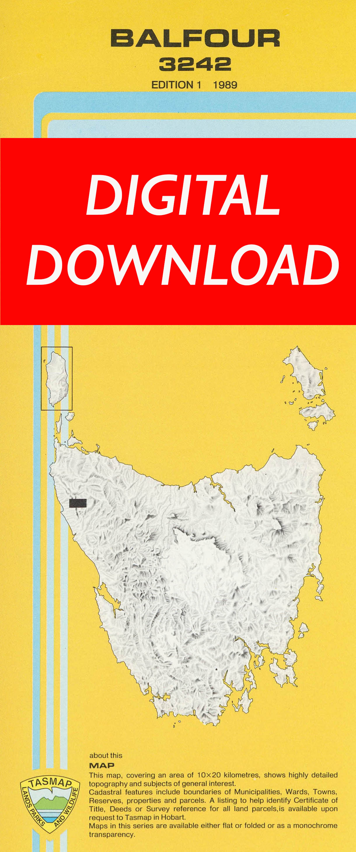 Cover of digital Balfour 3242 1:25 000 map
