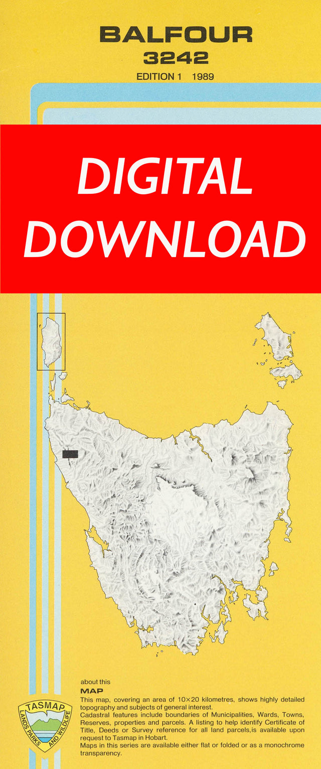 Cover of digital Balfour 3242 1:25 000 map