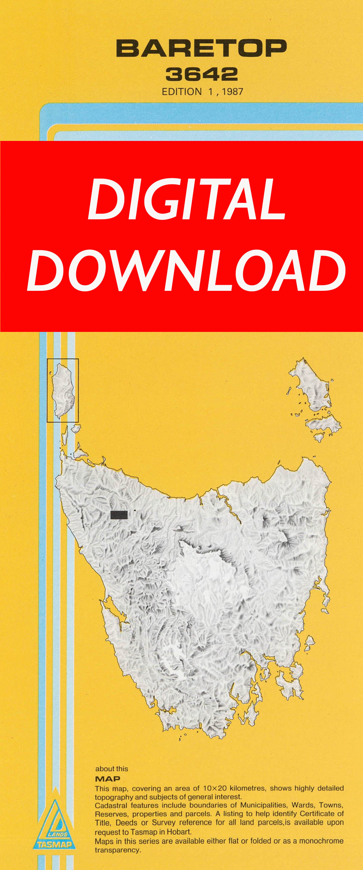 Cover of digital Baretop 3642 1:25 000 map
