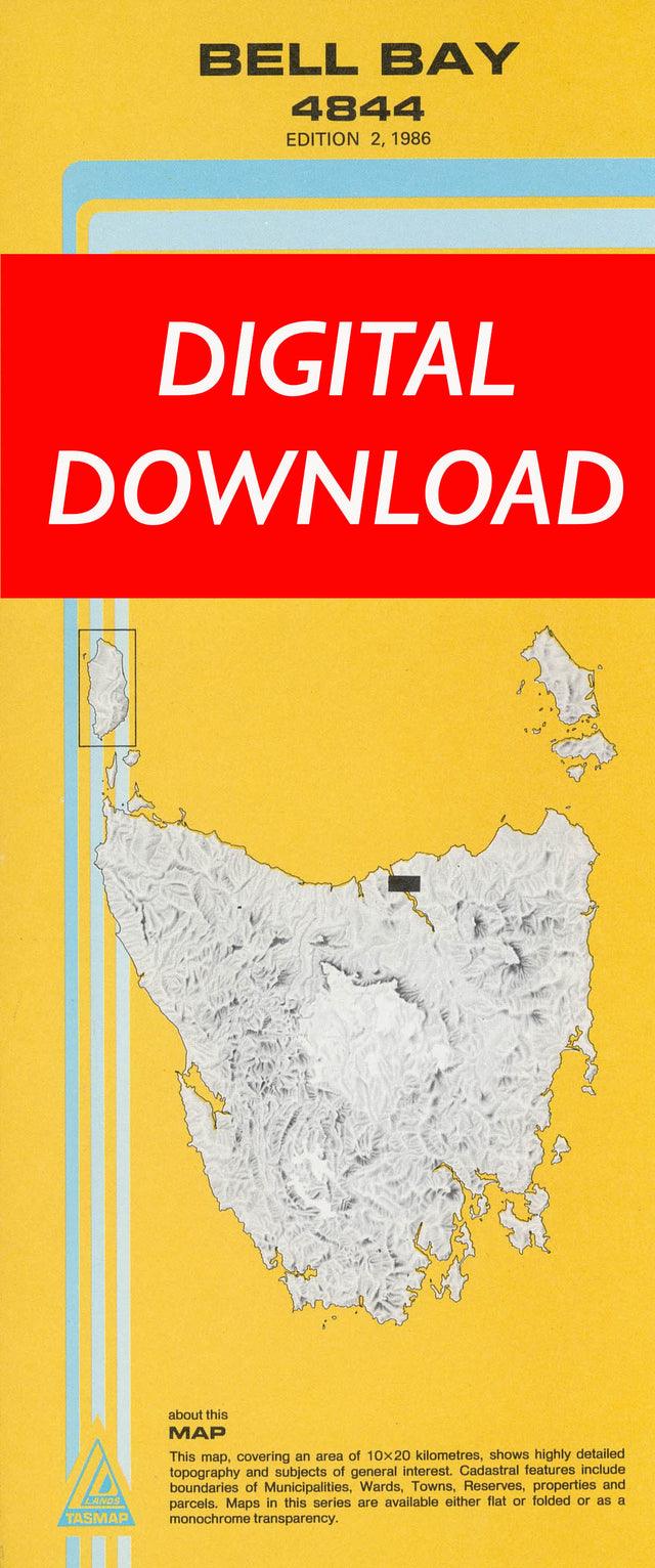 Cover of digital Bell Bay 4844 1:25 000 map