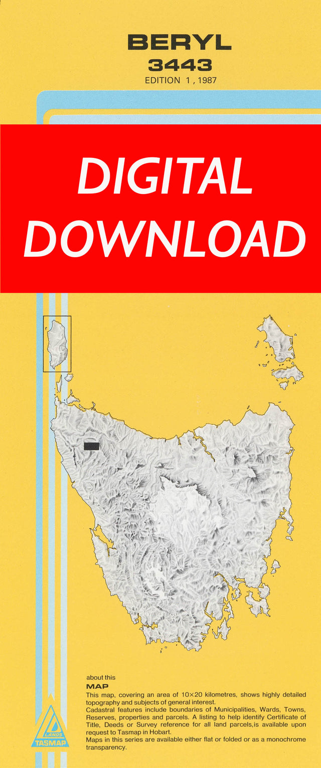 Cover of digital Beryl 3443 1:25 000 map